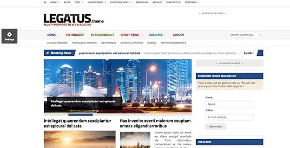25 Legatus News Website Template