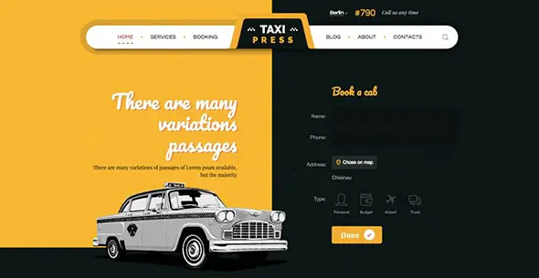 3 TaxiPress Vintage WordPress Themes