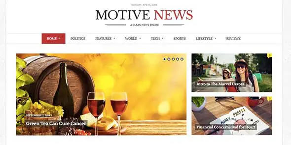 4 Motive Magazine News Website Templates