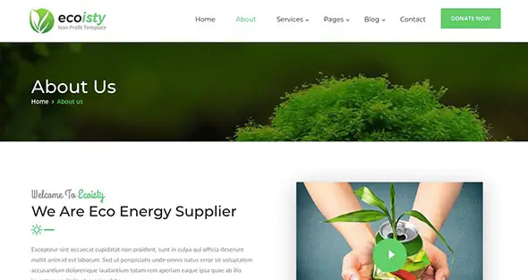 5 Ecoisty Non Profit Website Templates