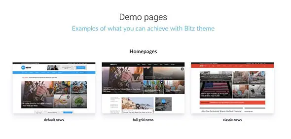 6 Bitz News Website Templates