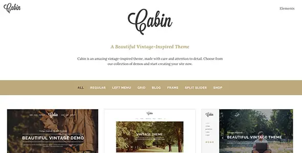 6 Cabin Vintage WordPress Theme