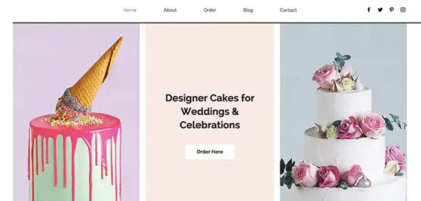 Cake / Bakery Website Template from Wix - Free