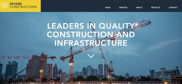Construction Company - Free Wix Website Template