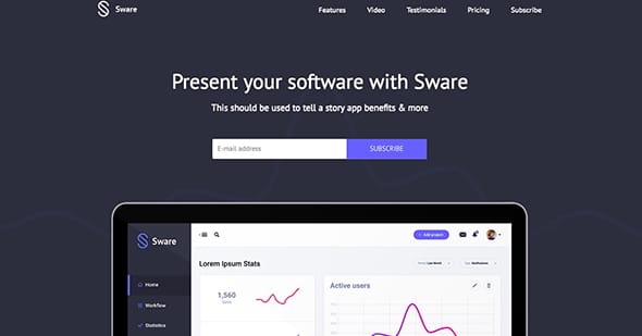 14 Sware - SaaS & Software Instapage Template
