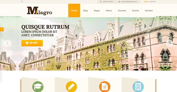 15 Milagro - Learning and Courses WordPress Theme
