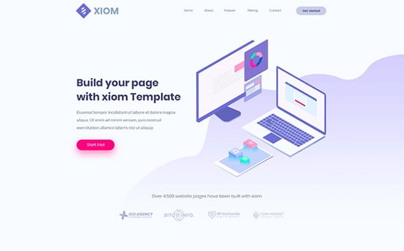 18 XIOM – SaaS, Software, WebApp and Startup Tech PSD Template