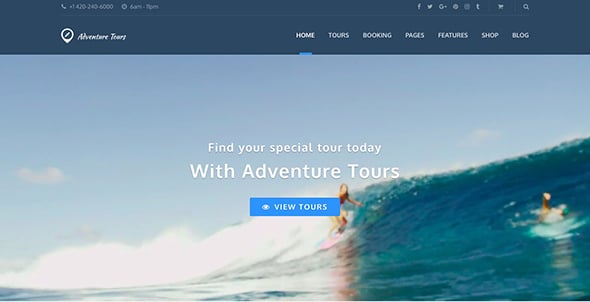 19 Adventure Tours - WordPress Tour:Travel Theme