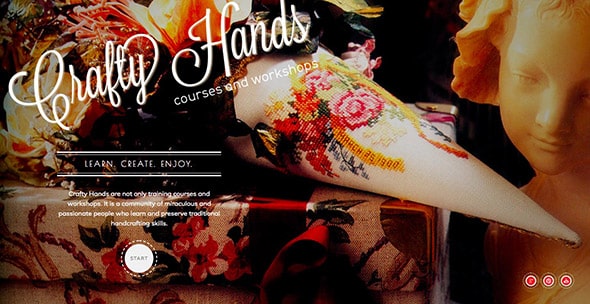 23 Crafty Hands–Courses, Training, Workshops WP Theme