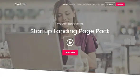 3 StartUps - Startup Landing Page