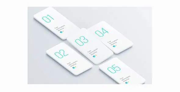 5 Free set of smartphone clay mockups for Sketch & Photoshop