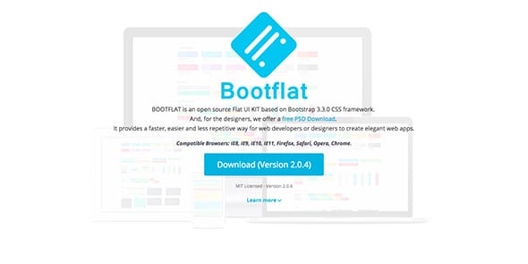 7 Bootflat – Flat UI kit for Bootstrap