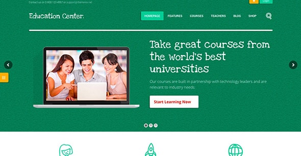 7 Education Center | Training Courses WordPress Theme