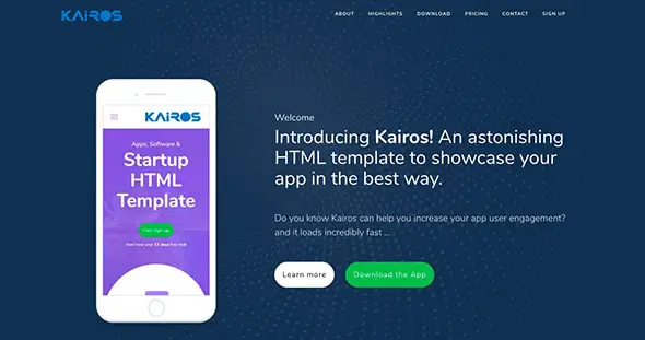 9 Kairos - App, Startup & Software HTML Template