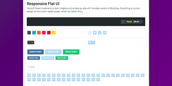 9 Responsive Flat UI kit – HTML