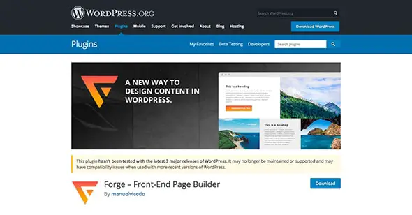 Forge WordPress Page Builder