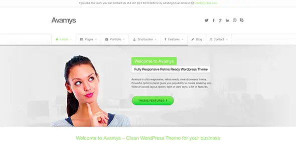 7 Avamys - Retina Ready Business Wordpress Theme