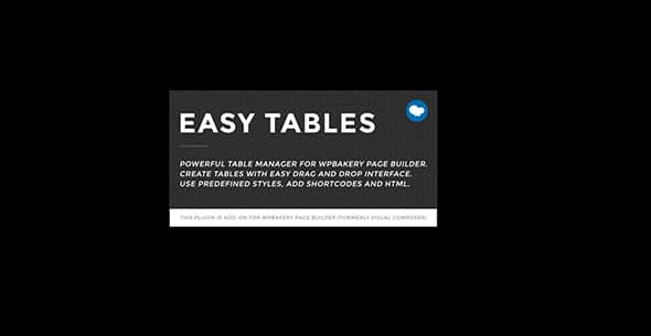 9 Easy Tables – Table Manager for Visual Composer