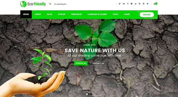 10 Eco-Friendly Environmental WordPress - Eco Nature NGO Theme