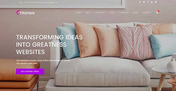 11 Tristan - Creative Furniture & Interior WordPress Theme