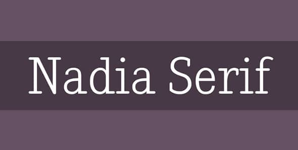 13 Nadia Serif Slab Serif Fonts