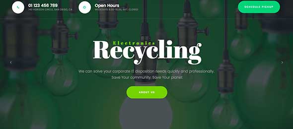 15 GoGreen - Waste Management and Recycling WordPress theme