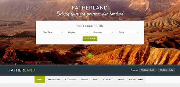 18 Fatherland – Local Tourism Travel Agency Excursions WP Theme