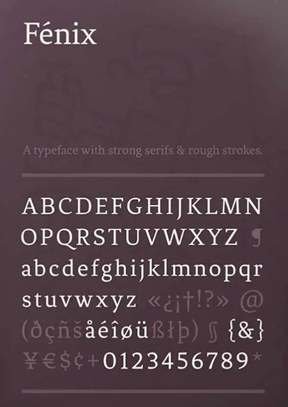 21 Fénix Serif Font