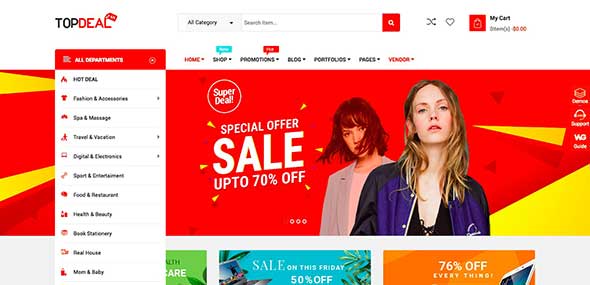 22 TopDeal - Multipurpose Marketplace WordPress Theme (Mobile Layouts Included)