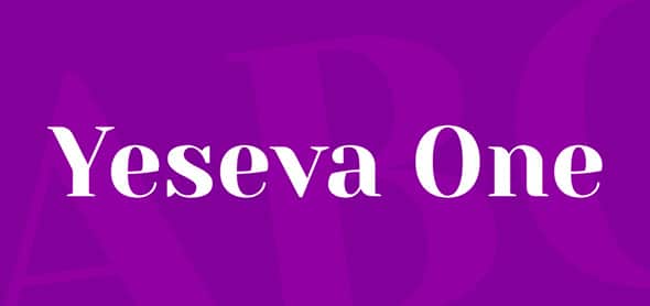25 Yeseva One Serif Font