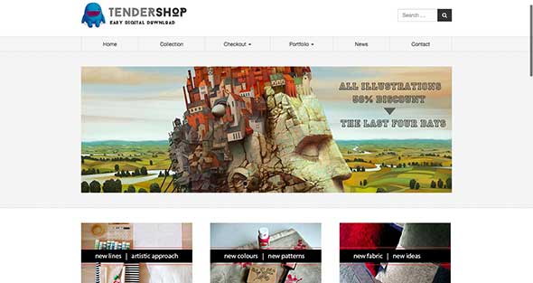 8 Tendershop Responsive Easy Digital Downloads Theme
