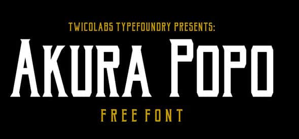 10 Akura Popo Free Classic Font