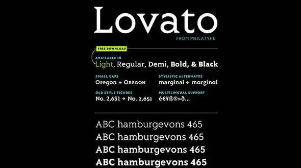 14 Lovato Light Free Classic Font