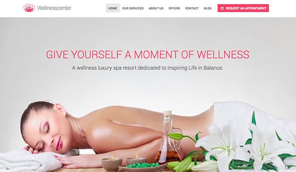 24 WellnessCenter Beauty Spa Salon WordPress Theme