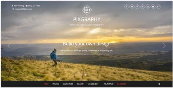 10+ Best Free Portfolio WordPress Themes - Pixgraphy