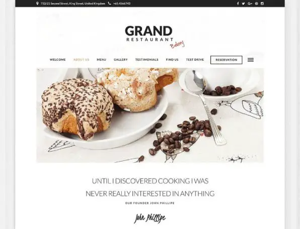 10 Best WordPress Themes for Cafes - Grand-Restaurant