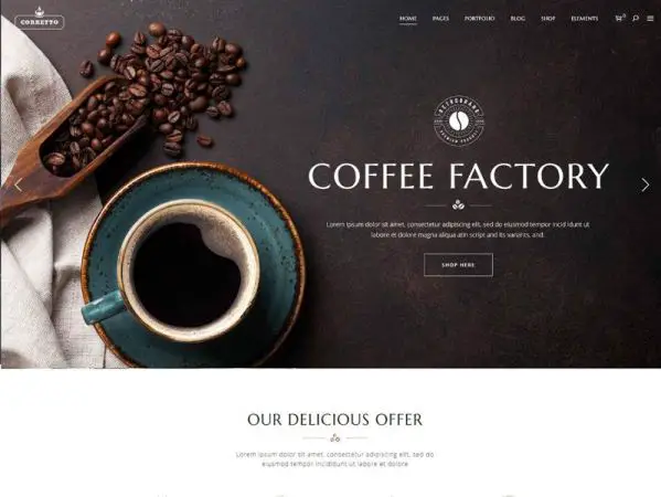 10 Best WordPress Themes for Cafes - Corretto