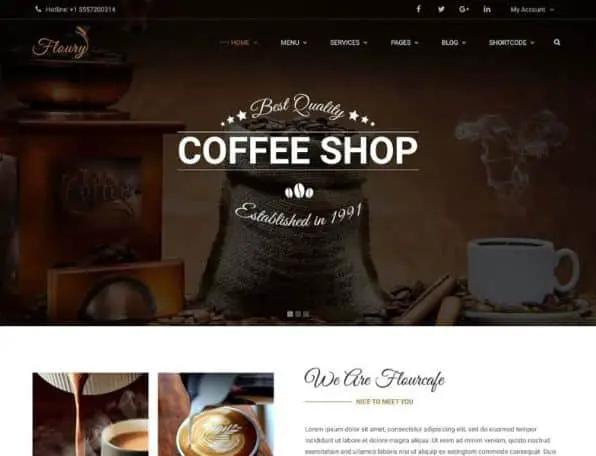 10 Best WordPress Themes for Cafes - Floury