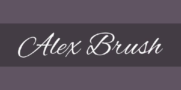 15 Beautiful Free Wedding Fonts for Designing the Perfect Invitation - Alex Brush Font