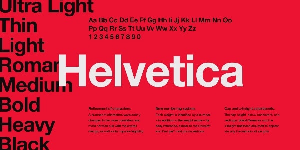 10 Best Fonts to Make Your Business Cards Design Stand Out - Helvetica font