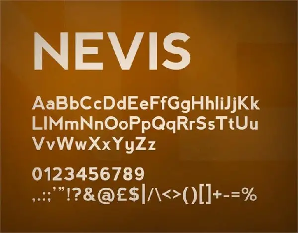 10 Best Fonts to Make Your Business Cards Design Stand Out - Nevis font