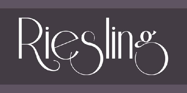 10 Best Fonts to Make Your Business Cards Design Stand Out - Riesling font