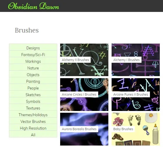 10 Excellent Places for Building Your Photoshop Brush Collection - Obsidian Dawn