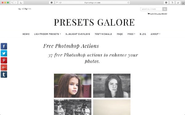 Best 10 Resource Sites for Downloading Free Photoshop Actions - Presets Galore