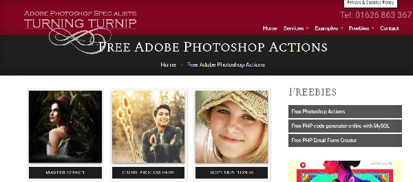 Best 10 Resource Sites for Downloading Free Photoshop Actions - Turning Turnip