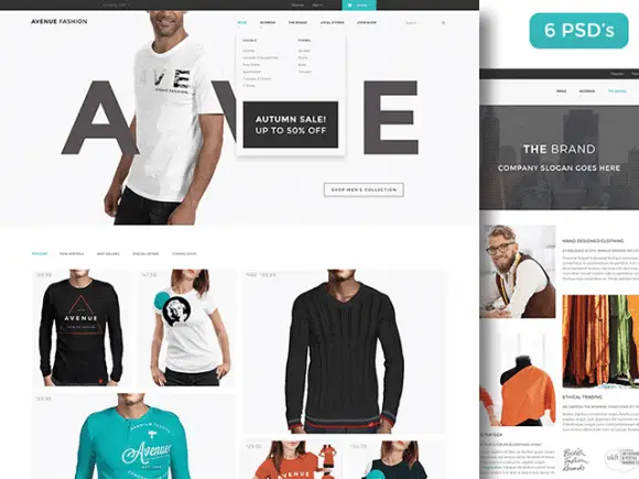 12 Free E-commerce Psd Templates to Quickly Build an Impressive Online Store - Avenue Fashion