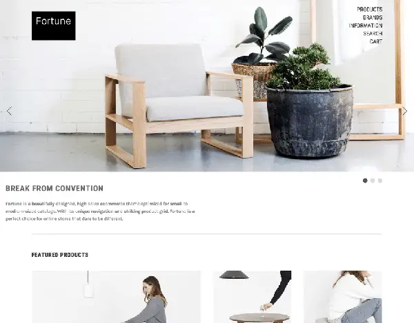 12 Free E-commerce Psd Templates to Quickly Build an Impressive Online Store - fortune_minimal