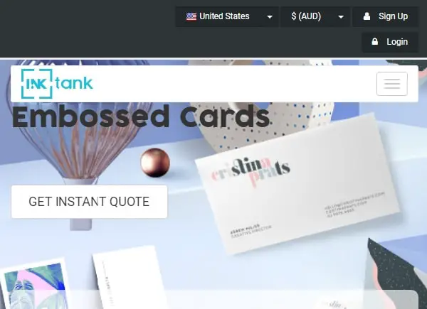 10 Places to Get Embossed Business Cards - Inktank