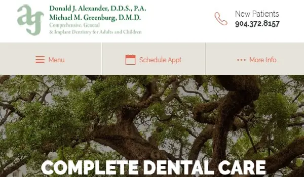 20 Beautiful Dental Website Design Examples for Dentists - Alexander Dentistry