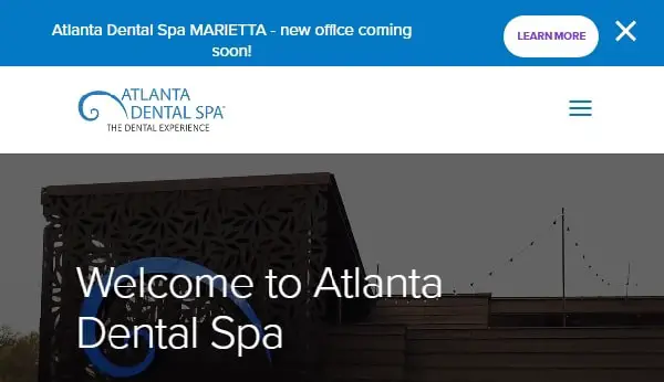 20 Beautiful Dental Website Design Examples for Dentists - Atlanta Dental Spa